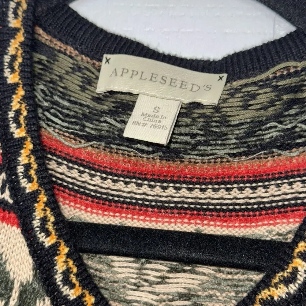 Appleseed’s Women’s Floral Embroidered Cardigan Sweater Ranch Country Size Small - Picture 5 of 6
